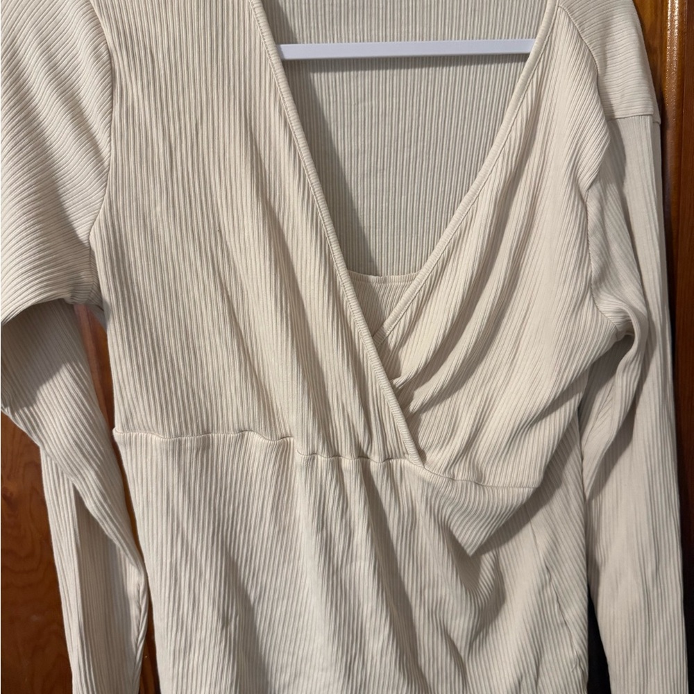 H&M Ribbed Maternity and Nursing Wrap Blouse